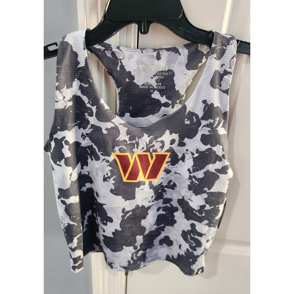 Certo Washington Commanders NFL Camo Crop Top Tank Womens XL  Ribbed